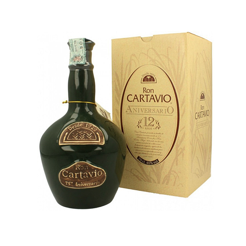 Cartavio 12 Years Aniversario Ceramic Bottle